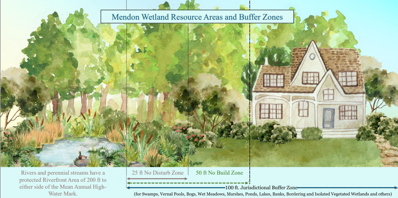 Resource Area Graphic with wetlands and buffer zones